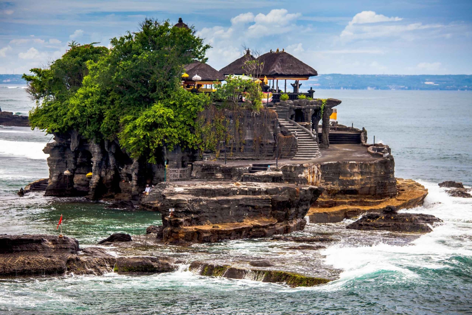 Tanah Lot sea temple on its rocky island